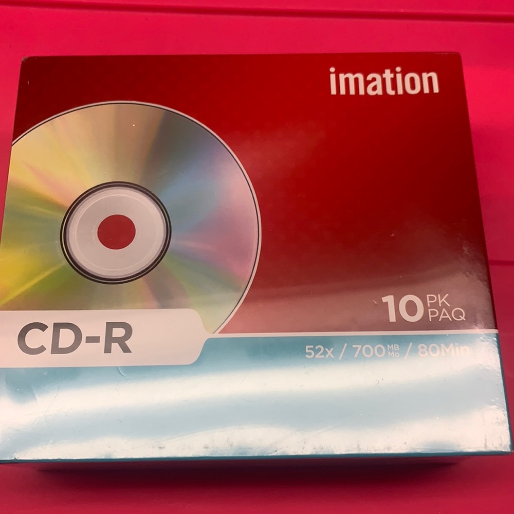 Imation CD-R 10 pk 52x/ 700 mb/ 80min new